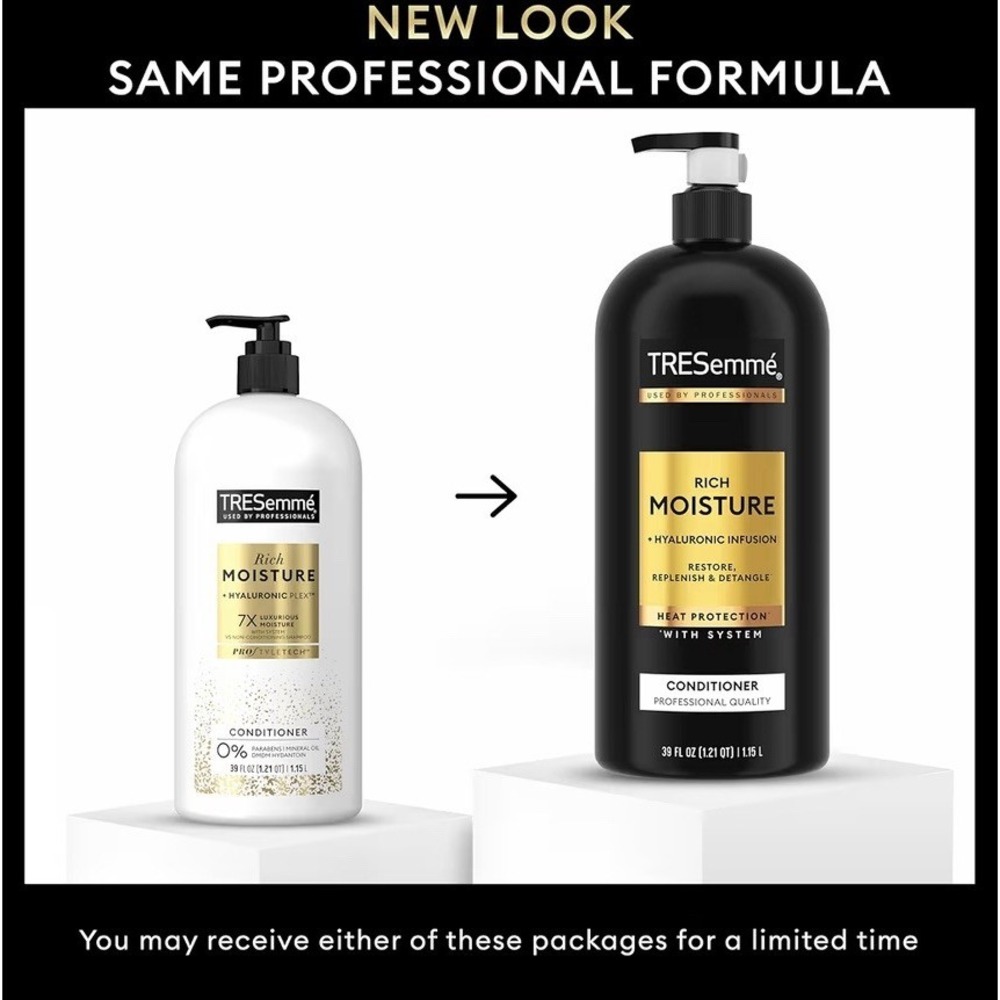 TRESemme Conditioner Moisture Rich Heat Protection 39 fl oz (1.15 l) PACK OF 2 - Picture 2 of 5
